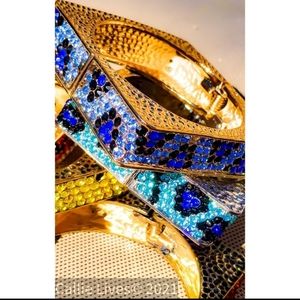 Last ‼️Callie Cuff: rhinestone cheetah bling cuff bracelet